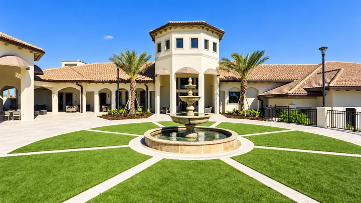 Champions Gate Oasis Club entrance and fountain