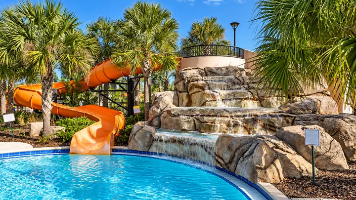 Solterra Resort water slide and waterfall