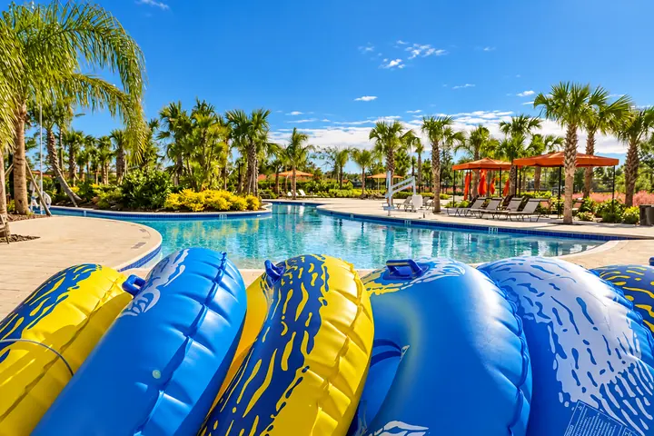 Lazy river floats at Solterra Resort