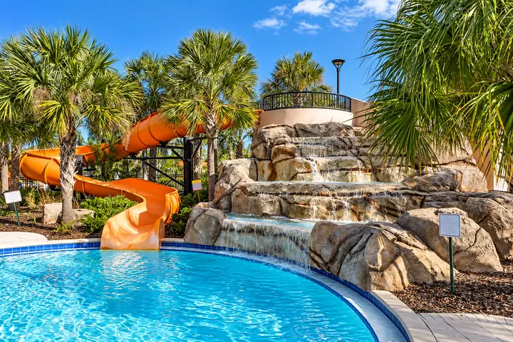 Solterra Resort water slide and waterfall